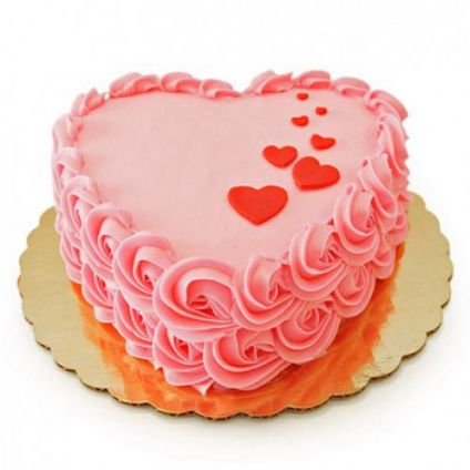 Heart shaped flower Cake